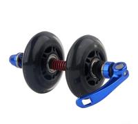 Rodillo de poliuretano multiusos con función de liberación rápida para aplicaciones de horquilla de bicicleta, incluyendo para configuraciones de bicicleta de montaña y carretera (azul)