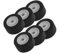 Rodillo de Presión para Grabadoras 11, 5mm de Goma Negro 12 Piezas | Recambio para Grabadora de Cinta y Audio, Formato Compacto, Lote de 12 Unidades para Sustitución