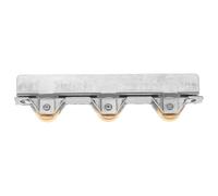 Rodillo de Puerta Corredera de Vidrio Doble Cojinete 8x2x1,2cm | Nylon, Cobre, Latón y Acero Inoxidable, Borde Suave y Superficie Lisa, para Mantenimiento Doméstico y Reparación