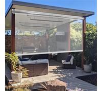 Rodillo de PVC transparente impermeable con asa, resistente al viento, resistente al desgarro, para exteriores, balcón, patio, puerta, jardín y divisor de refrirador, inalámbrico, 75 x 100 cm (ancho x