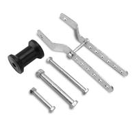 Rodillo de quilla ajustable, guía de goma resistente, soporte de quilla de remolque, rodillo de parada de 5 pulgadas con soporte, apto para viga de lengüeta estrecha para lugar de reparación frente al