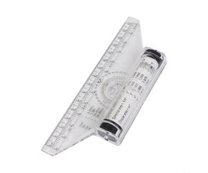 Rodillo de regla paralelo todo en uno con funciones de medición de equilibrio y ángulo para proyectos profesionales de dibujo e ingeniería (15 cm)
