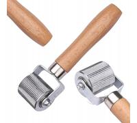 Rodillo de reparación de mango de madera, rodillo con rodamiento de bolas, 50 mm, mango ergonómico de madera, adherencia precisa, duradero, para neumáticos, parches de manguera, fieltro para techos y