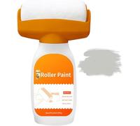 Rodillo de reparación de paredes, pintura de látex con olor limpio, rodillo de masilla para arreglar la pared todo en uno, cepillo de pintura para rodillo de pared, removedor de graffiti (Gris)