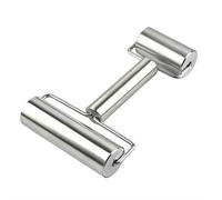 Rodillo de repostería de doble extremo para masa de pastel y masa de pizza, pequeño rodillo de madera con núcleo de acero inoxidable para hornear de precisión y dar forma a fondant, herramienta manual