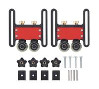 Rodillo de Rodamiento, Tablero de Plumas, Alimentador de Sierra de Mesa, Bloque de Empuje de Aleación de Aluminio, Guía de Alimentador de Carpintería Artesanal con Ruedas