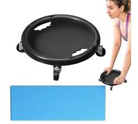 Rodillo de rueda de disco abdominal, deslizadores de ejercicio de 28 x 28 x 8 cm, entrenador silencioso de núcleo de PVC de 360°, deslizadores de ejercicio de gimnasio en casa con alfombrilla de 34 x