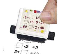 Rodillo de sellos de matemáticas, herramienta de práctica de sustracción | Rodillo de matemáticas de aprendizaje temprano | para escuela primaria, escuela, hogar, guardería, profesores, padres