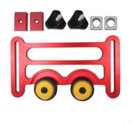 Rodillo de sierra de mesa, rodillo de rodamiento para carpintería, rueda alimentadora de sierra de mesa, rodillo alimentador de rueda de presión hacia abajo para máquina de carpintería (rojo)