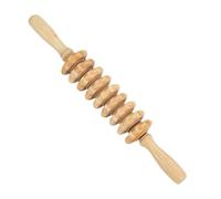 Rodillo de terapia de madera, masajeador de drenaje linfático, herramientas de masaje de madera y varita de rodillo muscular (9 rodillos)