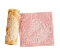 Rodillo de textura calavera flores for arcilla - Impresión cerámica/polímero, cerámica DIY texturizada(Color-06)