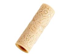Rodillo de textura de arcilla, rodillo de cerámica de textura, accesorios de cerámica de 10 cm para adolescentes, herramienta de grabado de arcilla con patrones grabados tallados transparentes