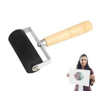 Rodillo de tinta, herramienta de estampación, pincel de pintura, aplicador | Rodillo de papel pintado con mango de madera para impresión, álbumes de recortes, papel tapiz de transferencia