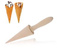 Rodillo del cono del gofre del helado, rodillo del pizzelle Rodillo del cono del helado del molde de madera Rodillo del cono del pizzelle para la cocina del postre de la pastelería de DIY