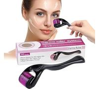 Rodillo Derma con 540 agujas de titanio para el crecimiento del cabello, cuero cabelludo, cara y cuerpo, para tratar el acné, cicatriz de la piel, envejecimiento, estrías para hombres y mujeres (1 mm)