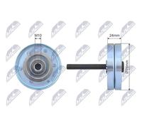 Rodillo Desvío/Guía y Correa Poli V NTY RNK-WW-009 Para Seat Skoda