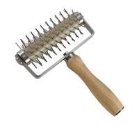 Rodillo Docker para masa - Rodillo Docker para pastelería con punta para pizza | Perforadora de pizza con mango de madera, Docker de masa de acero inoxidable, pastelería