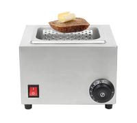 Rodillo Eléctrico de Mantequilla con Rueda Desmontable y Control de Temperatura (0-110°C) - Acero Inoxidable 304, Capacidad de 36 oz, Untado Rápido y Uniforme para Tostadas, Waffles, Parrilla