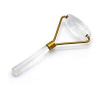 Rodillo facial de jade de cristal blanco con doble cuello para curación y adelgazamiento, rodillo de jade antienvejecimiento