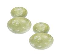 Rodillo Facial de Jade Verde 2 Piezas, Forma de Seta para Masaje | Masaje Facial y Ocular, Relajación de Cuello, Acabado Natural, Set de Dos Unidades