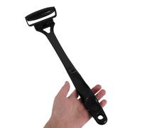 Rodillo Facial Frío Portátil de Mango Largo 45cm Plegable Negro | Resina sin Saturar y Abs, Diseño Ergonómico, para Contorno y Levantamiento, bajo Ojos y Brazos