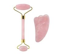 Rodillo facial Gua Sha Gouache Raspador Natural Amatista Rosa Jade Piedras Rodillo y Guasha Set de herramientas para el cuidado de la piel, tipo 12