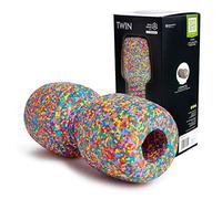 Rodillo fascia BLACKROLL® TWIN (30 cm x 13 cm), rodillo de masaje con hueco para la columna, dureza media, Made in Germany, arcoíris