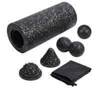 Rodillo fascial/masaje, pelota fascial/masaje, pelota doble, set 5 pzas.