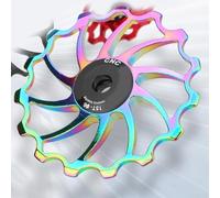 Rodillo guía de desviador trasero mecanizado CNC con rodamientos de porcelana para una mejor compatibilidad y velocidad (17T colorido)