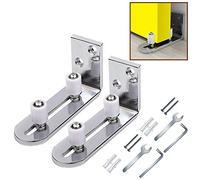 Rodillo guía de piso para puerta de granero cromado, kit de montaje inferior de aleación de zinc, estabiliza y alinea puertas correderas pesadas de hasta 75 mm de grosor