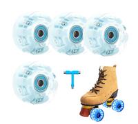 Rodillo iluminado: 2.28 pulgadas iluminado con patín, rueda de repuesto antideslizante, 4 ruedas de poliuretano iluminadas, rueda de repuesto silenciosa resistente con alta elasticidad