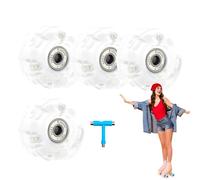 Rodillo iluminado de 2.3 pulgadas con patín, rueda de repuesto antideslizante, 4 ruedas de poliuretano iluminadas, rueda de repuesto silenciosa resistente con alta elasticidad