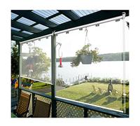 Rodillo impermeable de PVC transparente para balcón y patio, ideal para exteriores e solut con hardware, tamaño: 85 x 260 cm / 33.4in x102.3in, para oficina y uso doméstico
