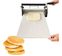 Rodillo laminador de masa de acero inoxidable comercial, grosor ajustable para panadería, pizza, máquina de masa de encimera