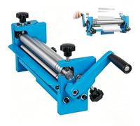 Rodillo Manual De Chapa De 12 Pulgadas, Laminador Pequeño 300/320, Herramienta De Trabajo De Acero De Precisión Para Doblar Placas Planas Y Alambres, Equipo De Curvado De Acero Inoxidable Con Ranuras