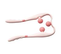 Rodillo masajeador de cuello: punto de masaje cervical, rodillo de 3 bolas, diseño portátil con vibración eléctrica para material duradero con agarre ergonómico para uso en el hogar y la oficina,