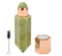 Rodillo masajeador de jade, rodillo multifuncional para la piel del rostro de superficie lisa con cepillo de limpieza del hogar (Xiuyu)