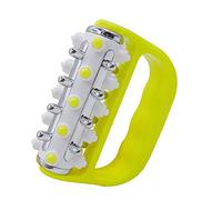 Rodillo masajeador de mano para la espalda Cara pierna Cuello Dolor apretado Alivio de los músculos Alivio de la tensión del cuerpo del hombro Herramienta de punto gatillo,Amarillo