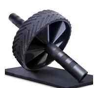 Rodillo para abdominales, incluye colchoneta, juego de ejercicio abdominal, equipo de ejercicio, alfombrilla de rodilla para abdominales centrales, máx. 150 kg, entrenamiento en casa, rodillo