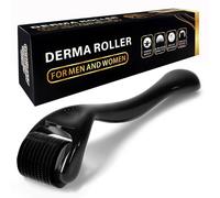 Rodillo para barba de 0,5 mm - 540 Titan Derma Roller para barba y crecimiento del cabello, rodillo de microagujas para cara, cuero cabelludo y cuerpo, agujas de titanio para hombres y mujeres