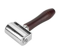 Rodillo para cuero de 60 mm, enrollador de borde de piel en acero carbono con mango madera, herramienta de laminado for trabajo artesanal