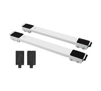 Rodillo para electrodomésticos universal Carga de 300 kg 45-70 cm Muebles extensibles Base de rueda rodante Soporte móvil Dolly para lavadoras, refrigeradores, secadoras(Blanco)