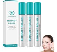 Rodillo para mejorar la visión, suero para rodillo de ojos, rodillos para masajear los ojos, aliviar la tensión ocular, mejorar la claridad visual, nutrir los ojo (3 Pcs)