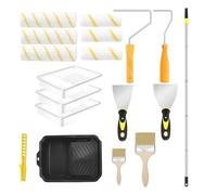 Rodillo Para Pintura | Juego De Rodillos Ajustables Con Mango Telescópico,Accesorio De Renovación Del Hogar Para Paredes, Techos, Retoques Y Manualidades