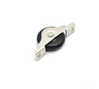 Rodillo para puerta corredera de 30 mm, acabado negro (40 mm) | 40 mm de diámetro, nailon, funcionamiento silencioso, reemplazo de armario, fácil instalación