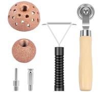 Rodillo para reparación de neumáticos Kit De 6 Piezas For Reparar Pinchazos Neumáticos, Incluye Rodillo Raspador, Cortador, 2 Cabezales Esmerilado