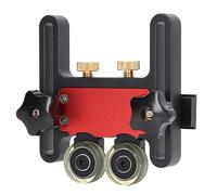 Rodillo para Sierra de Mesa de Aleación de Aluminio con Altura Ajustable y Doble Rueda - Guía de Alimentación Deslizante para Tablero de Plumas