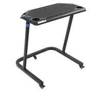 Rodillo portátil para entrenamiento con ruedas y mesa de caminata con ruedas y soporte para bebidas, escritorio de bicicleta de altura ajustable, soporte para ordenador, mesa de fitness, capacidad de