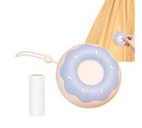 Rodillo quitapelusas portátil en forma de donut, cepillo rasgado oblicuo, herramienta de limpieza compacta, depilación eficiente para mascotas, fácil de usar, accesorio de cuidado para K