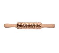 Rodillo, Rodillos de amasar Rodillo madera Herramienta for hornear con relieve